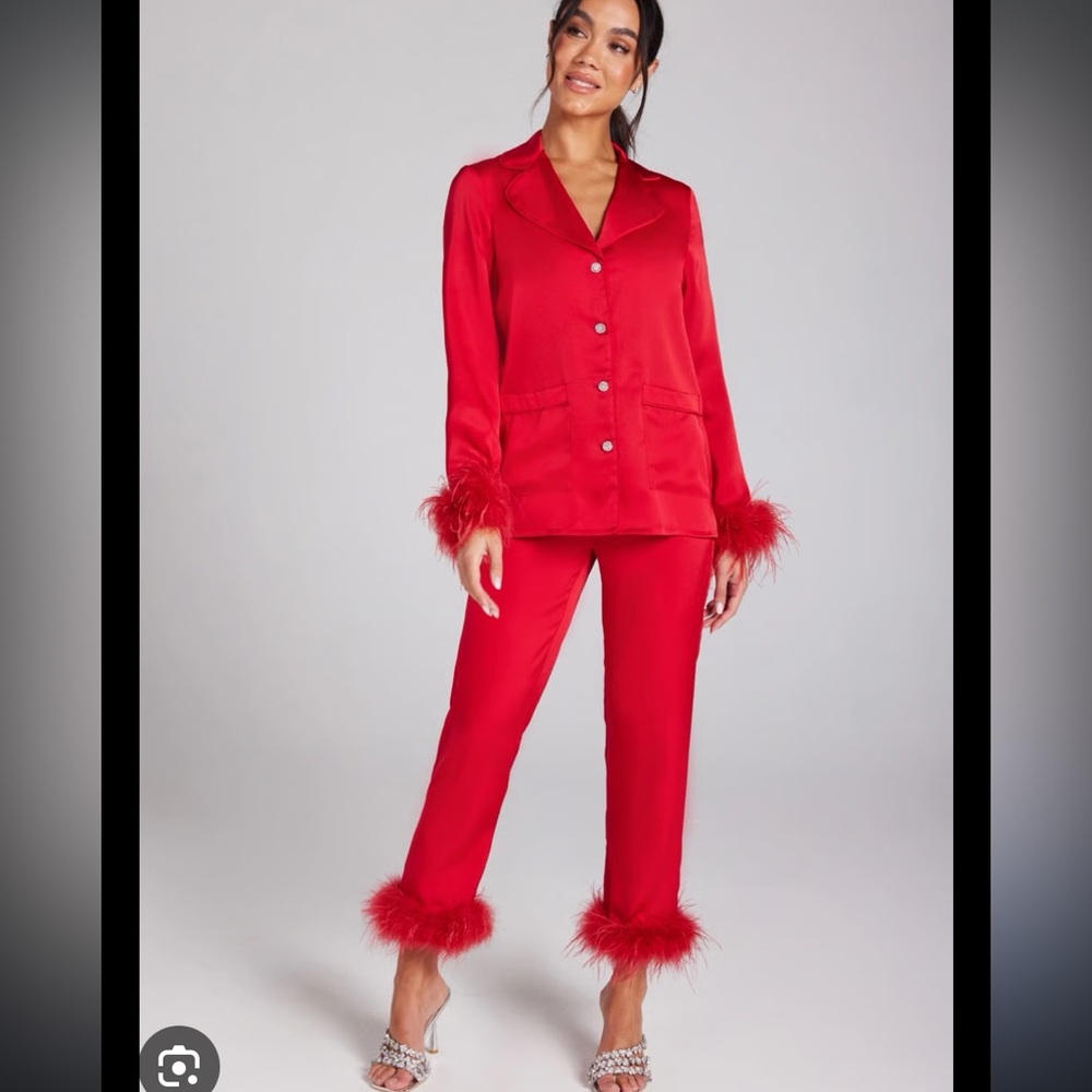 Nadine Merabi Darcie Red Pajamas